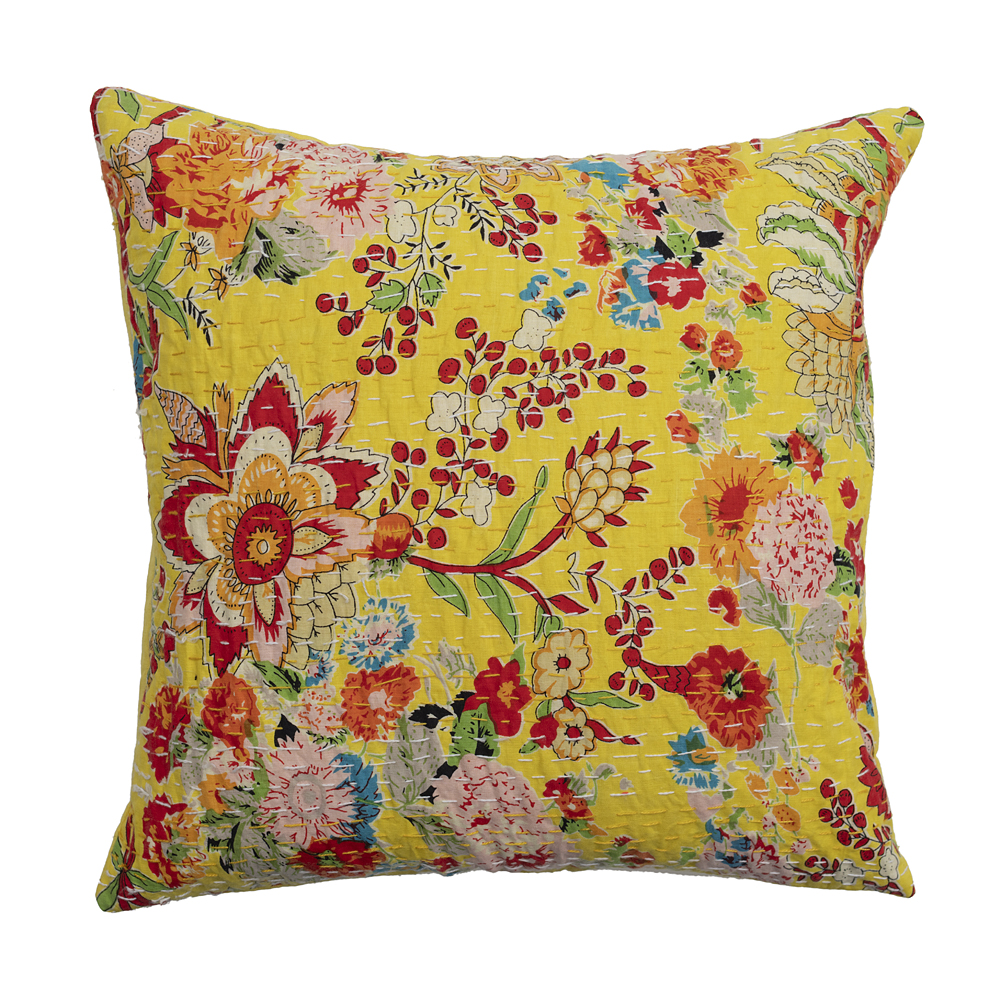 Flower Cushion Cover Small Yellow Flower